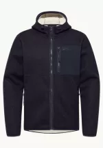 Kaminfeuer Hooded Jkt Herren-Fleecejacke mit Kapuze dark navy