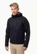 Kaminfeuer Hooded Jkt Herren-Fleecejacke mit Kapuze dark navy