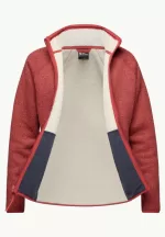 Kaminfeuer Jkt Damen Fleecejacke red coral