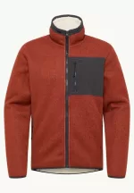 Kaminfeuer Jkt Herren-Fleecejacke intense rust