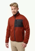 Kaminfeuer Jkt Herren-Fleecejacke intense rust