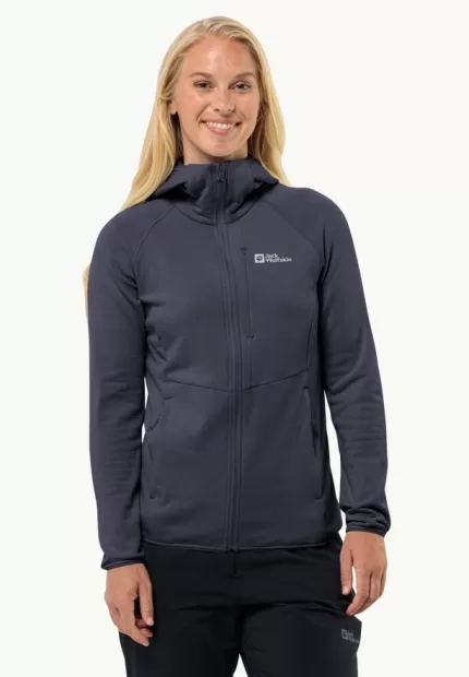 Kolbenberg Hooded Fz Damen-Fleecejacke Graphite