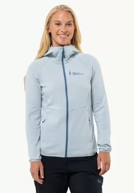 Kolbenberg Hooded Fz Damen-Fleecejacke Soft Blue