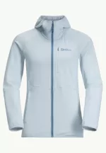 Kolbenberg Hooded Fz Damen-Fleecejacke Soft Blue