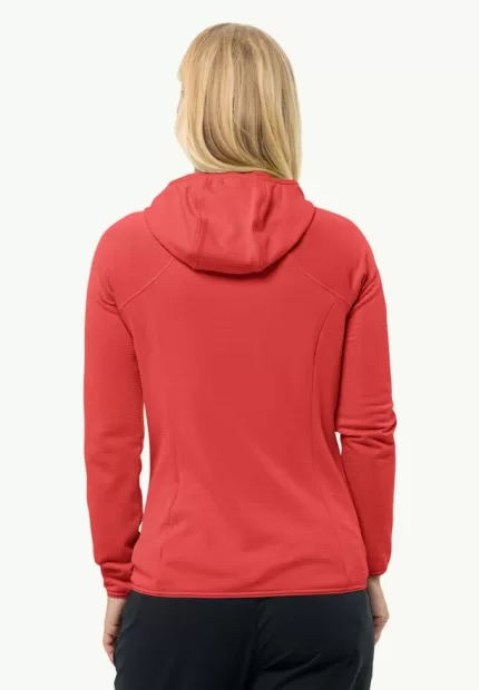 Kolbenberg Hooded Fz Damen-Fleecejacke Vibrant Red