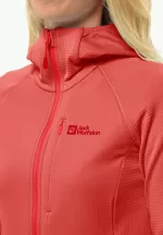 Kolbenberg Hooded Fz Damen-Fleecejacke Vibrant Red