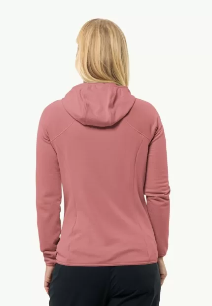 Kolbenberg Hooded Fz Damen-Fleecejacke mineral red