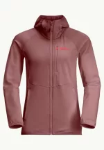 Kolbenberg Hooded Fz Damen-Fleecejacke mineral red