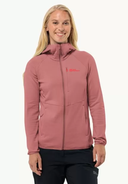 Kolbenberg Hooded Fz Damen-Fleecejacke mineral red