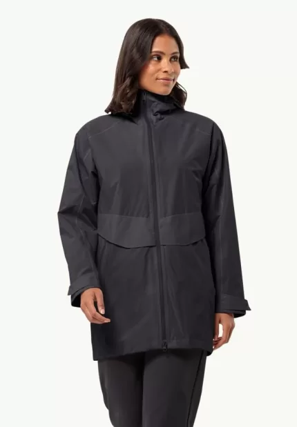 Mainkai Long Jkt Damen Regenjacke Phantom