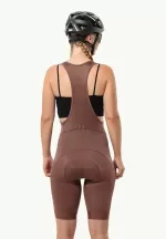 Morobbia Bib Shorts Damen-Radhose mit Hosenträgern Dark Rust