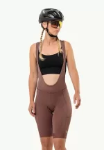 Morobbia Bib Shorts Damen-Radhose mit Hosenträgern Dark Rust