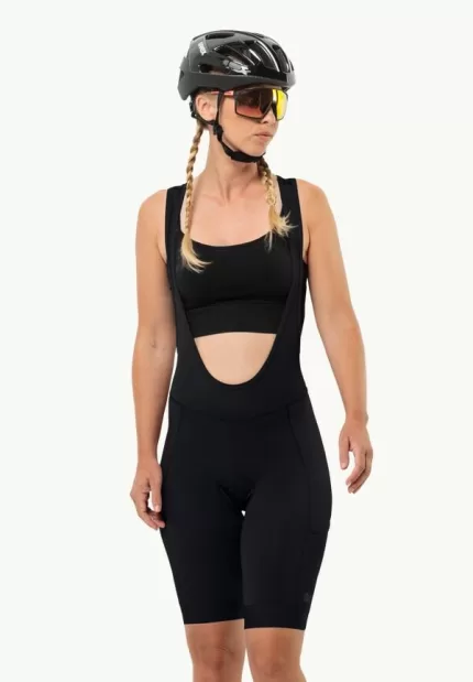 Morobbia Bib Shorts Damen-Radhose mit Hosenträgern black