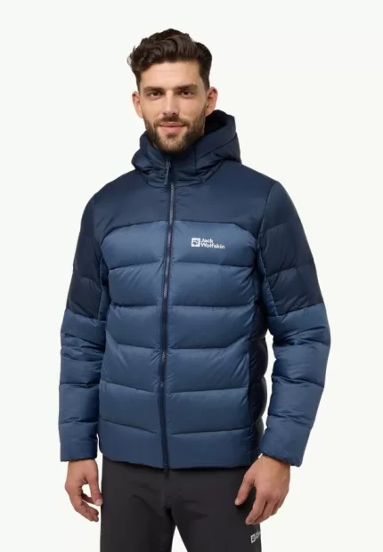 Nebelhorn Down Hoody M Rds Herren-Daunenjacke nature blue