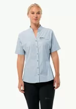 Norbo S|s Shirt Kurzärmliges Damen-Wandershirt Soft Blue Check