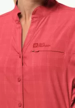 Norbo S|s Shirt Kurzärmliges Damen-Wandershirt Vibrant Red Check