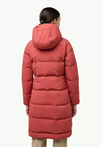 Nordlicht Coat W Rds Damen-Daunenmantel red coral