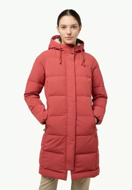 Nordlicht Coat W Rds Damen-Daunenmantel red coral