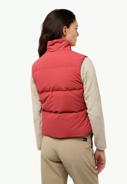 Nordlicht Vest W Rds Damen-Daunenweste red coral