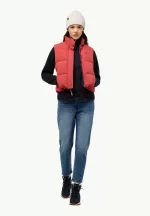 Nordlicht Vest W Rds Damen-Daunenweste red coral