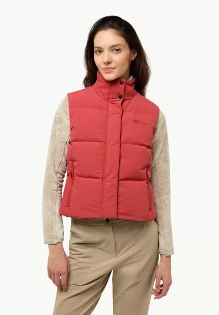 Nordlicht Vest W Rds Damen-Daunenweste red coral