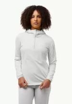 Prelight Trail Hoody Damen Langarm-Funktionsshirt mit Kapuze Cool Grey