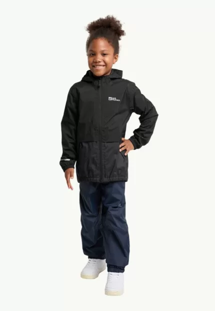 Rainy Days 2l Jkt Kinder-Regenjacke granite black