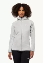 Rotwand Hooded Fz Damen Fleecejacke mit Kapuze Cool Grey