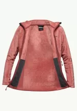 Rotwand Hooded Fz Damen Fleecejacke mit Kapuze mineral red