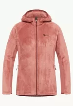 Rotwand Hooded Fz Damen Fleecejacke mit Kapuze mineral red