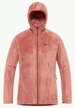 Rotwand Hooded Fz Damen Fleecejacke mit Kapuze mineral red