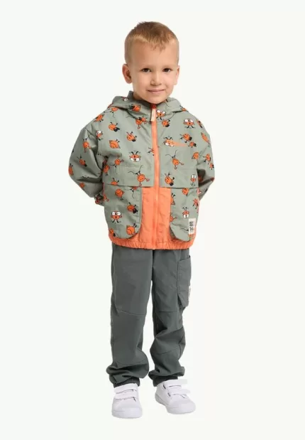 Smileyworld Aop Jkt Regenjacke für Kinder Icon Mint Leaf