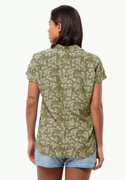 Sommerwiese Shirt Kurzarmshirt Damen Leaves Bay Leaf