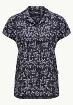 Sommerwiese Shirt Kurzarmshirt Damen Leaves Night Blue