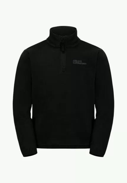 Taunus Halfzip Kinder-Fleecepullover granite black