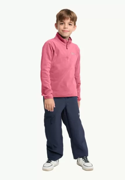 Taunus Halfzip Kinder-Fleecepullover soft pink