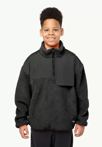 Teen Halfzip Fleece Y Fleecejacke für Teenager granite black