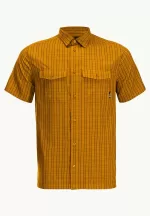 Thompson Shirt Men Kurzärmliges Herren-Wandershirt Curry Check