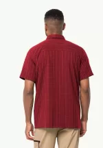 Thompson Shirt Men Kurzärmliges Herren-Wandershirt Deep Ruby Check