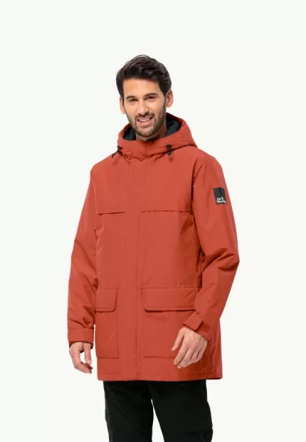 Winterlager Parka Wasserdichter Wintermantel für Herren intense rust