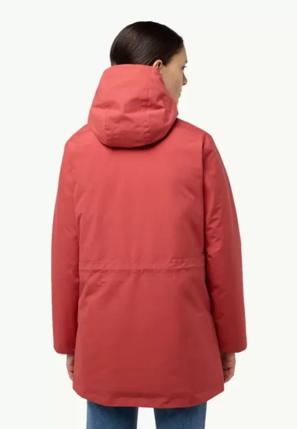 Wintertor Parka W Rds Wasserdichter Wintermantel für Damen red coral